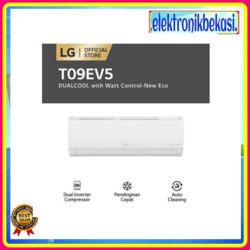 AC LG T09EV5 / AC LG INVERTER  1 PK / LG AC INVERTER 1PK 09EV5
