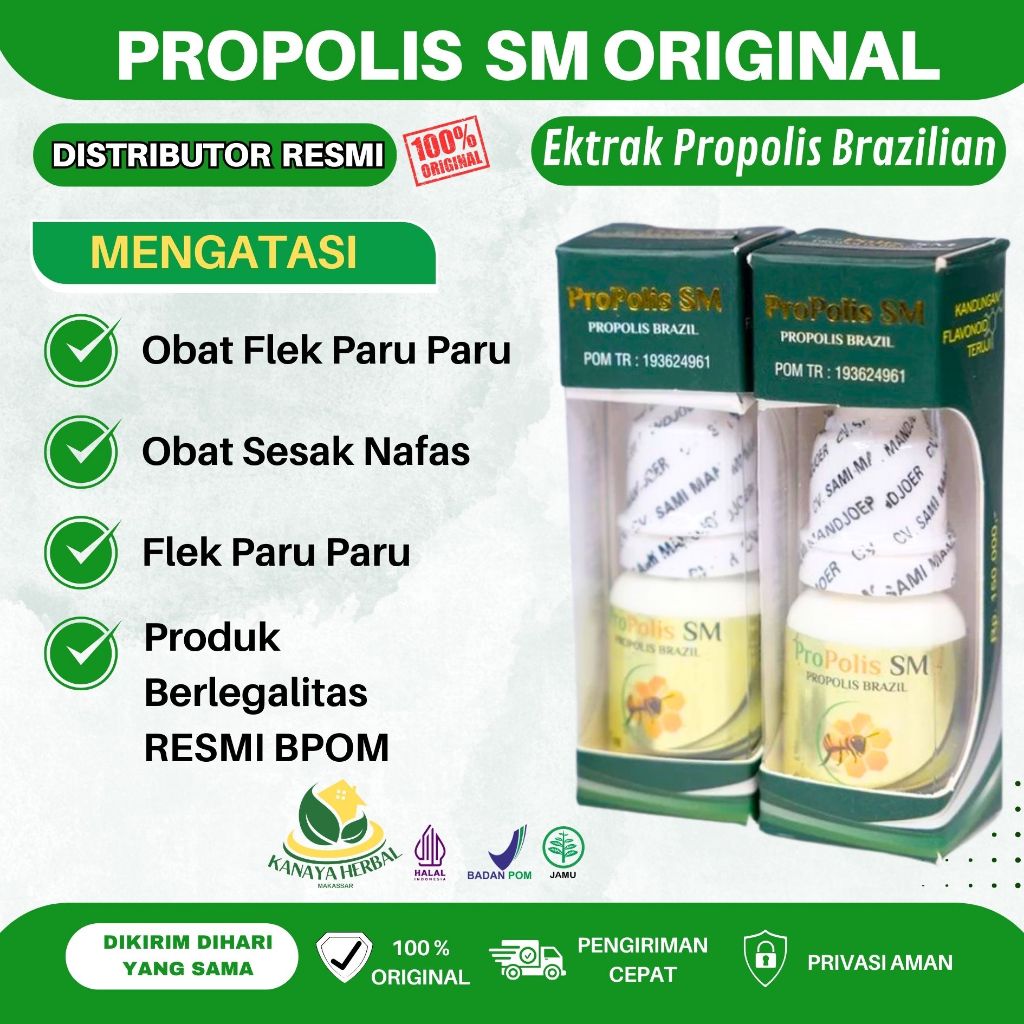 [COD] Obat Flek Paru Paru Untuk Anak Dan Dewasa / Obat Sesak Nafas Karena Flek Paru Paru - Propolis 