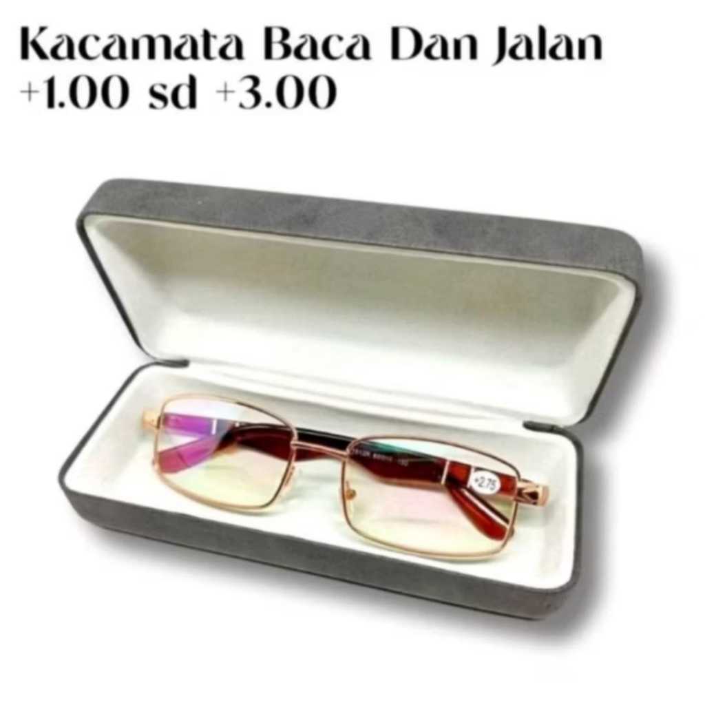 KACAMATA BACA LENSA PLUS 2 in 1, DOUBLE FOKUS, BISA UNTUK BACA DAN JALAN KACAMATA RABUN DEKAT