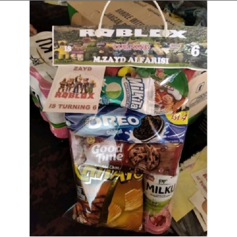 

40pcs Paket Snack Free Label Costum (Tema / Tulisan / Nama)
