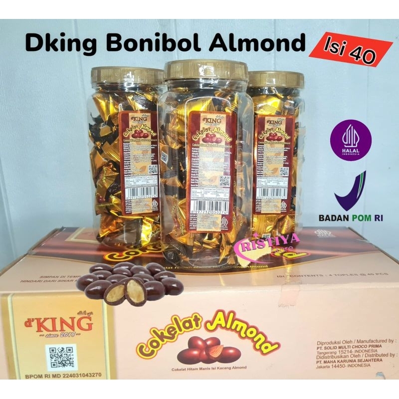 

Bonibol Dking Almond Coklat isi kacang almond pertoples