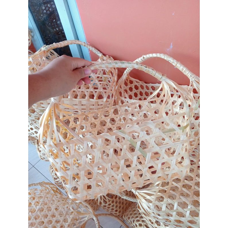 Keranjang anyaman bambu ukuran besar untuk hampers atau parcel