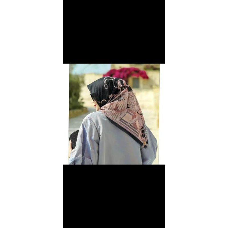 Hijab / Voal / Jilbab Buttonscarves Chain 2 La Bella Warna Nera BLACK New ORIGINAL