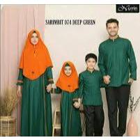 Gamis Nibras Perempuan NKAS 074 DP GREEN O (nurrin) Sarimbit Baju Keluarga