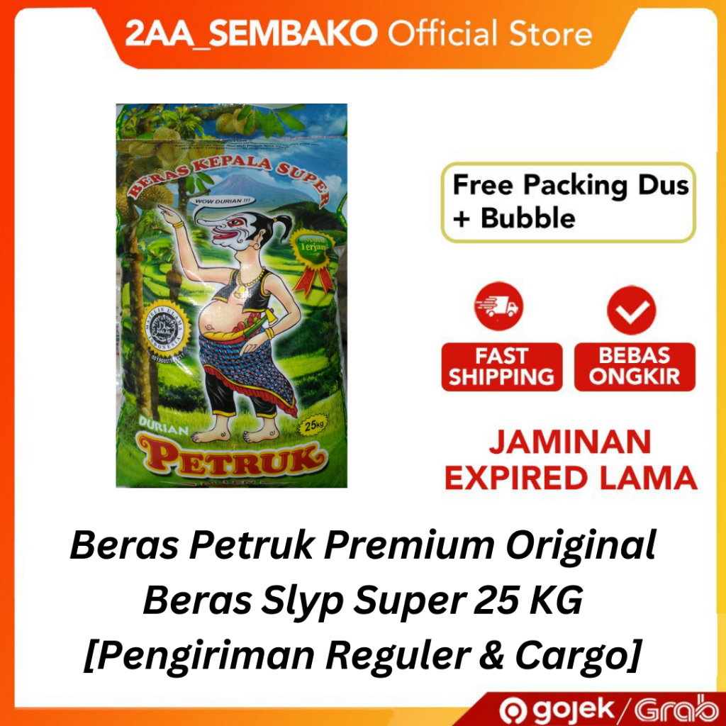 

Beras Petruk Premium Original Beras Slyp Super 25 KG [Pengiriman Reguler & Cargo]