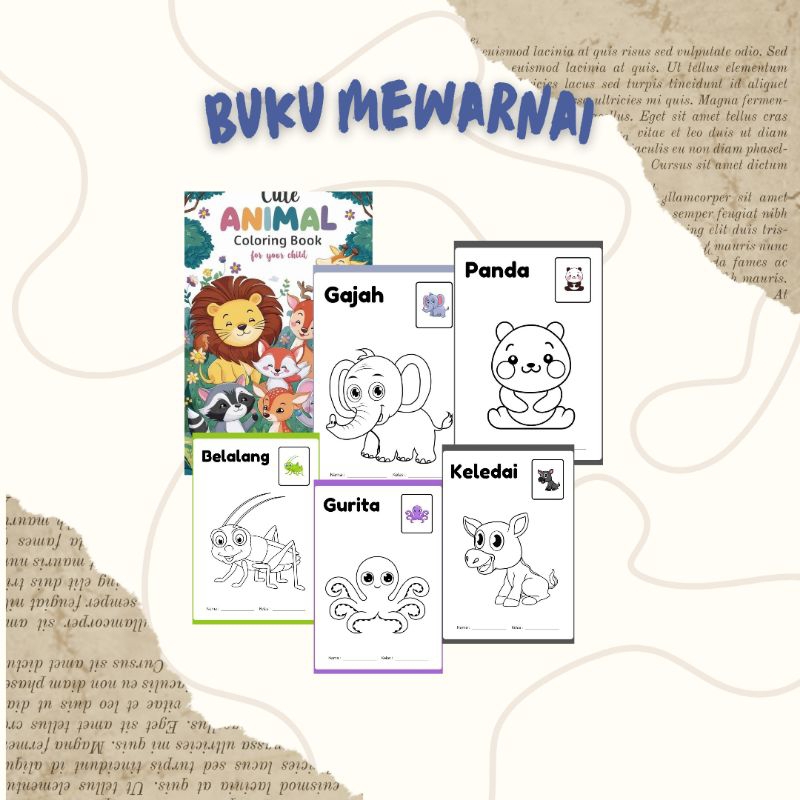 BUKU GAMBAR MEWARNAI ANAK TK