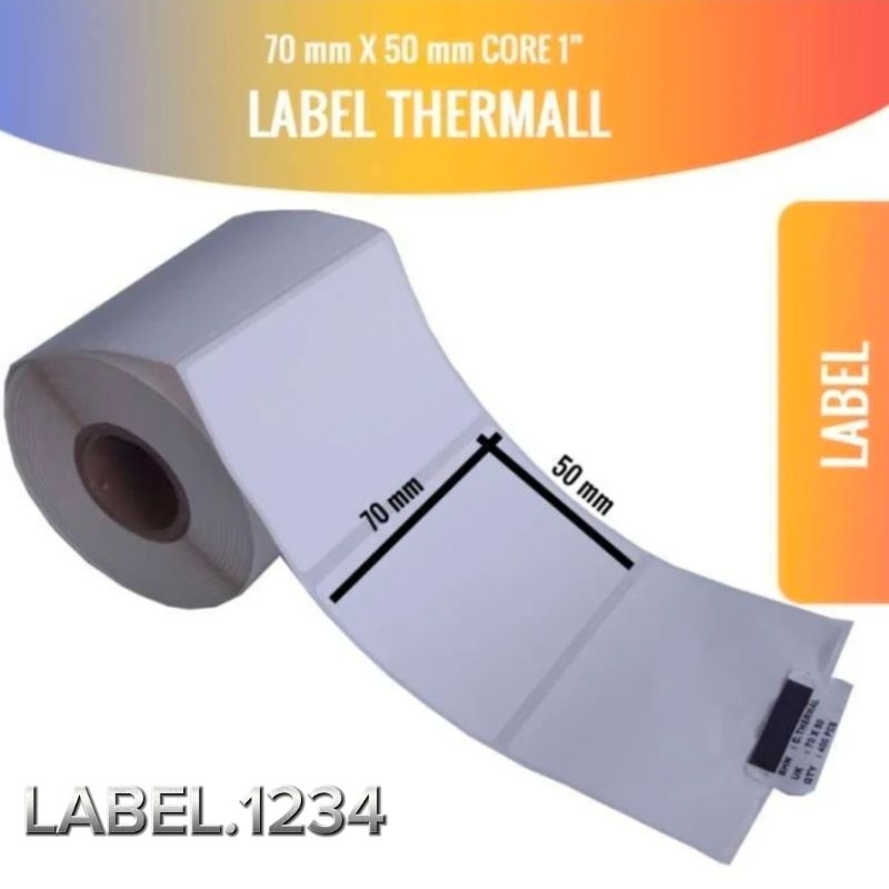 

||Label sticker thermal ukuran 70mm x 50mm