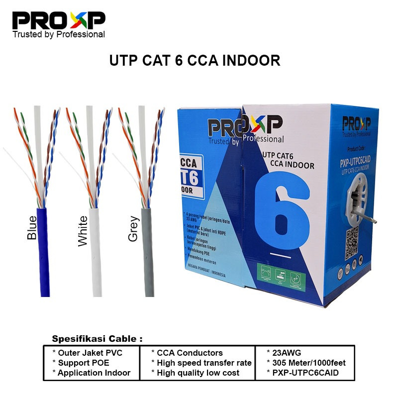 Kabel LAN PROXP UTP Indoor CAT 6
