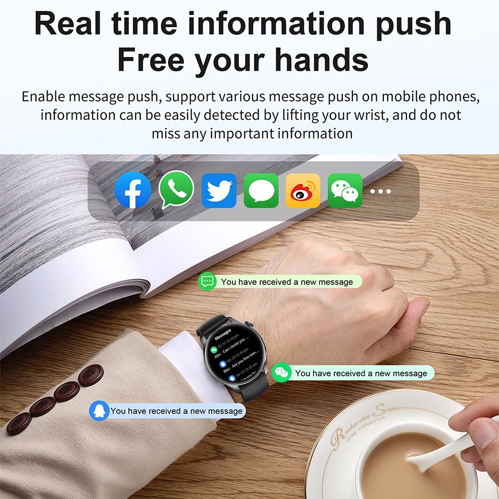 BESTPROMO LIGE SmartWatch Pria Layar Sentuh Penuh Olahraga Watch IP67 Tahan Air Smart Gelang Untuk