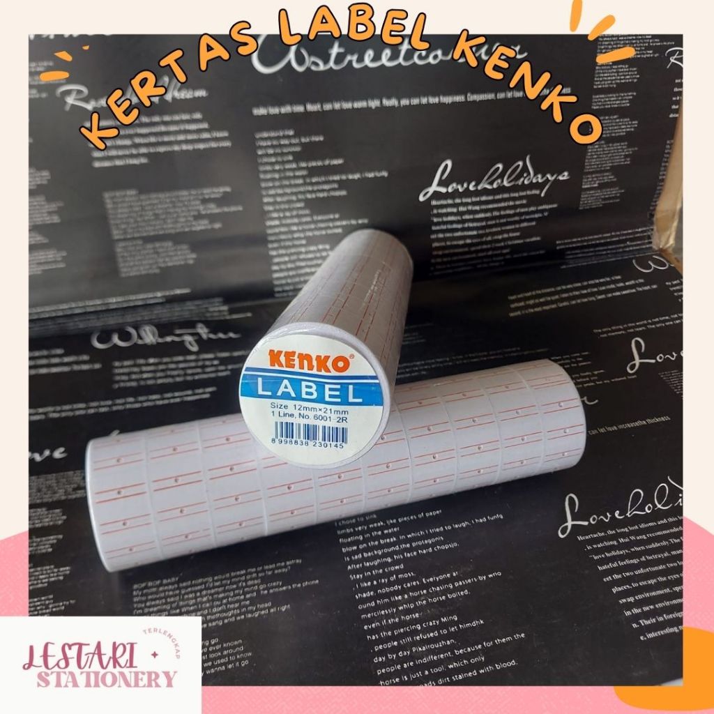 

(1Rol) Kertas Label 1 Baris kenko | Label harga 1 Baris | Kertas Tembak harga mesin label 1 baris | Lestari Stationery