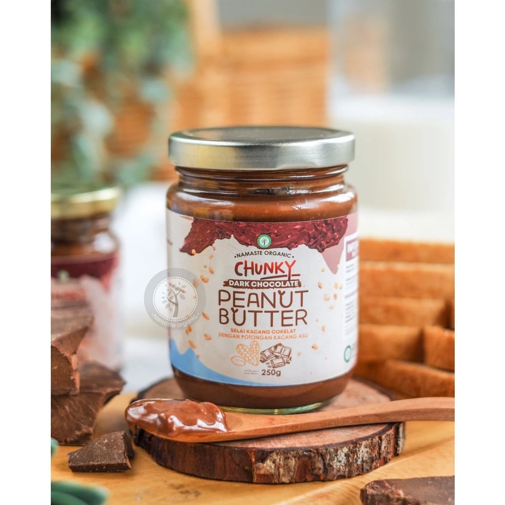 

Chunky Peanut Butter Dark Chocolate | Namaste Organic | 250 gr
