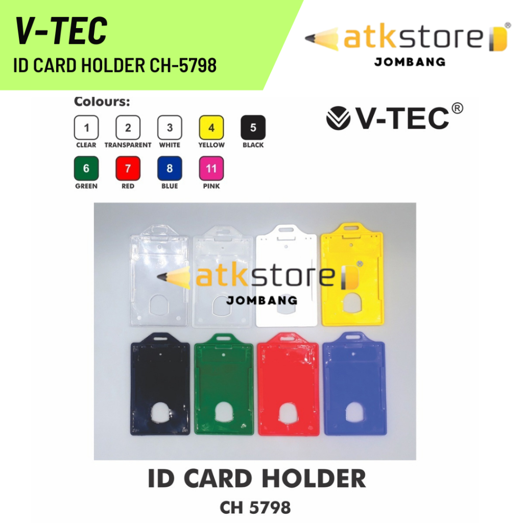

V-TEC Id Card Holder CH-5798 Name Tag ID Card Holder Gantungan Kartu Nama Atau Panitia