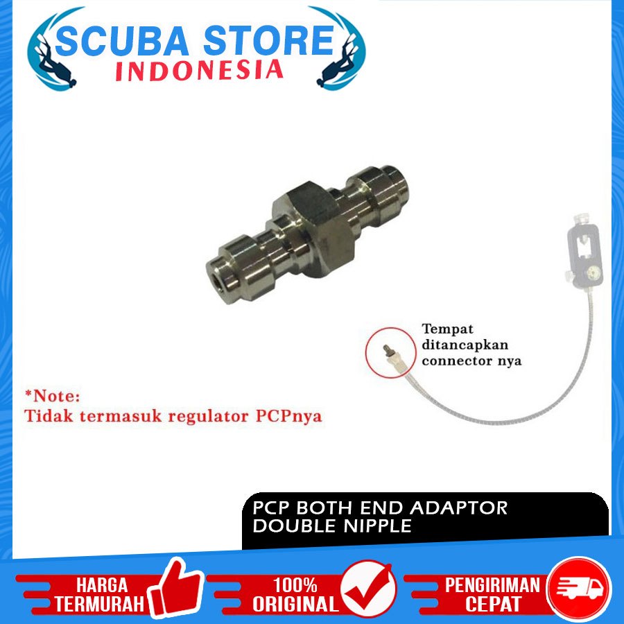 Spare Part PCP Both End Adaptor Double Nipple Male Ganda Connector Regulator PCP Sparepart