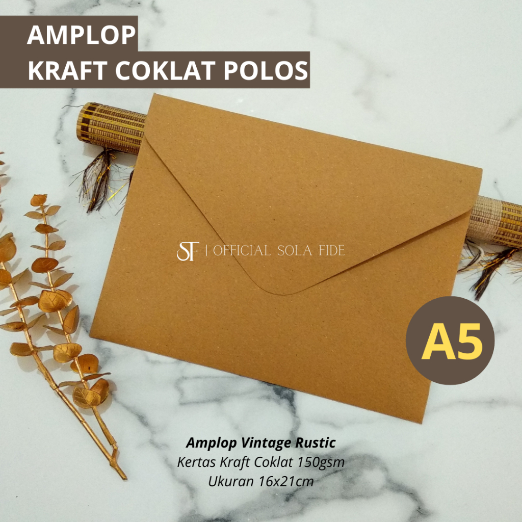 

KRAFT ENVELOPE A5 | AMPLOP KRAFT A5 | 16 X 22 CM | KRAFT 150GSM