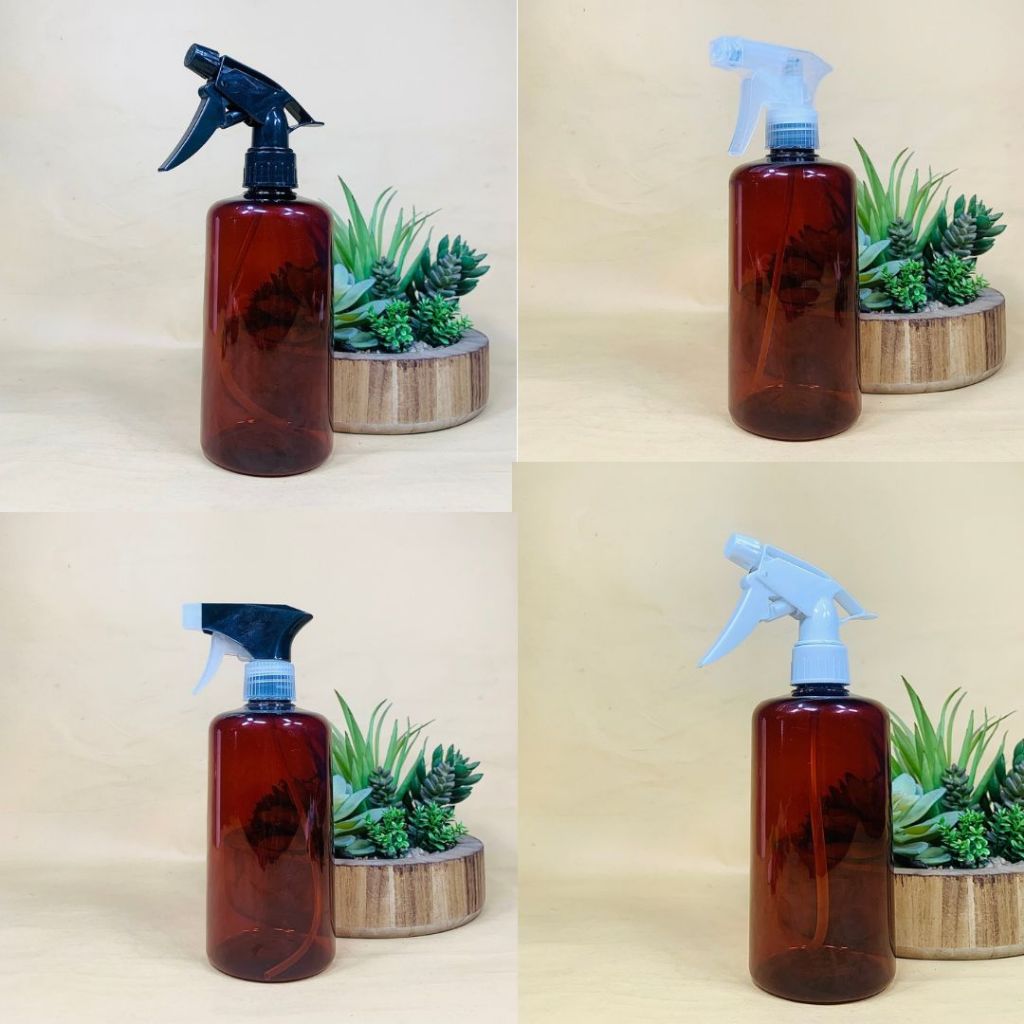 Botol Kispray 500 Ml Coklat PET / Botol Spray 500 Ml / Botol Trigger Spray 500 Ml Neck 28