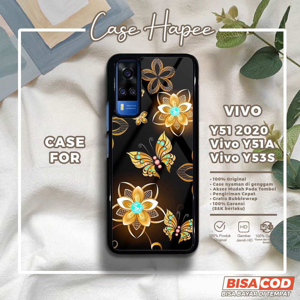 Case Vivo Y51 2020 Y51A Y53S Casing Vivo Y51 2020 Y51A Y53S [BTFY] Casehapee Case Glossy Case Aesthe