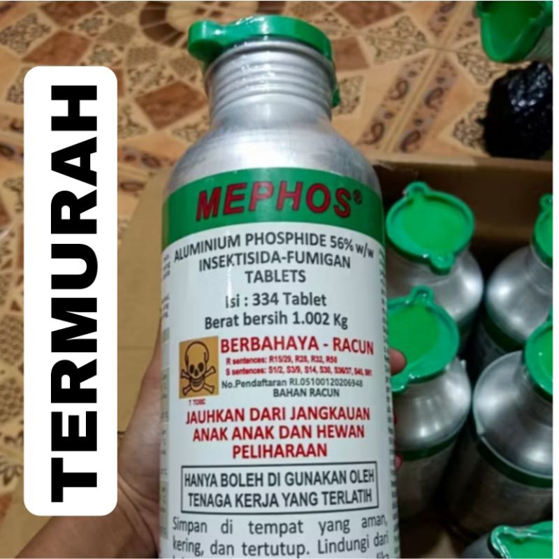 (TERMURAH) MEPHOS 56 TB OBAT FUMIGASI KUTU BERAS JAGUNG DLL Pembasmi Hama Kutu