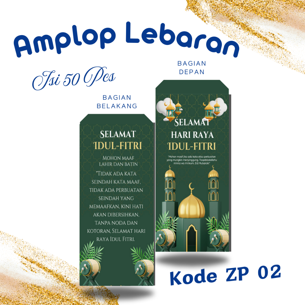 

Amplop Lebaran Tanpa Lipat Uang Isi 50 Pcs Murah