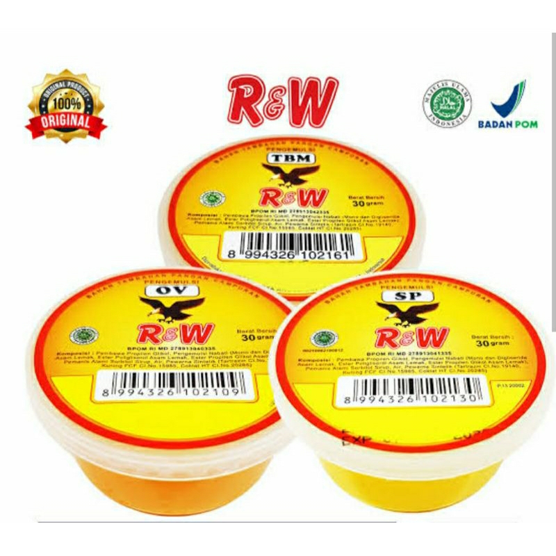 

Ovalet Cup R&W Kemasan 30 gram