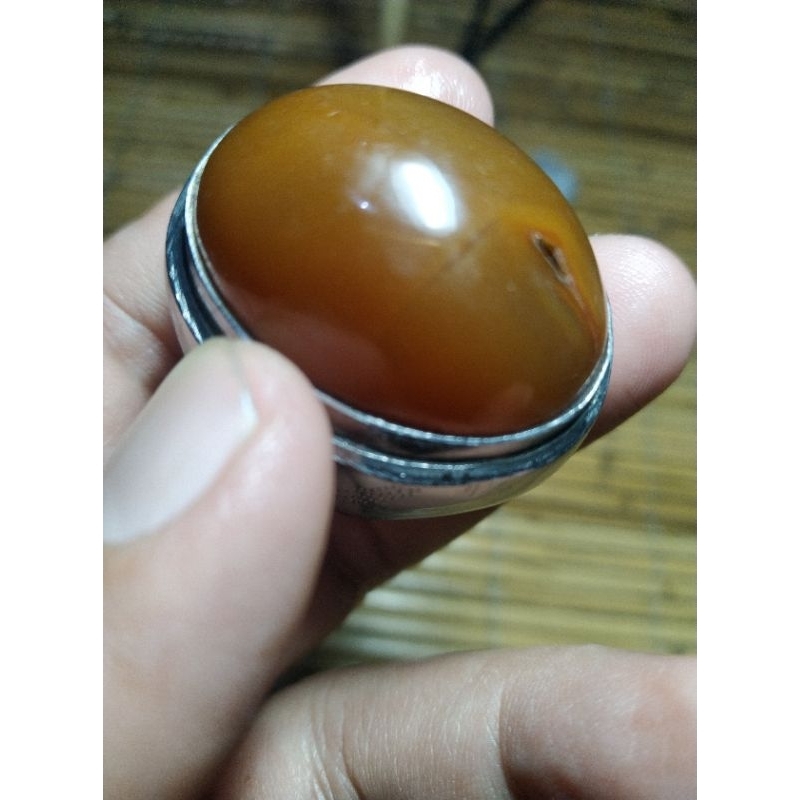 Batu Akik Sawo Kecik Babon Combong Unik kode 35/725