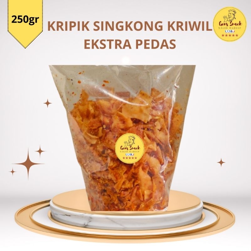

Keripik Singkong Pedas 250g Cemilan Asin Gurih Pedas - Spices Food Snack Cemilan Keripik
