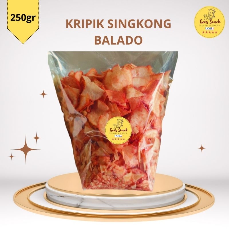 

Kripik Singkong Balado 250g Cemilan Gurih Renyah Nagih