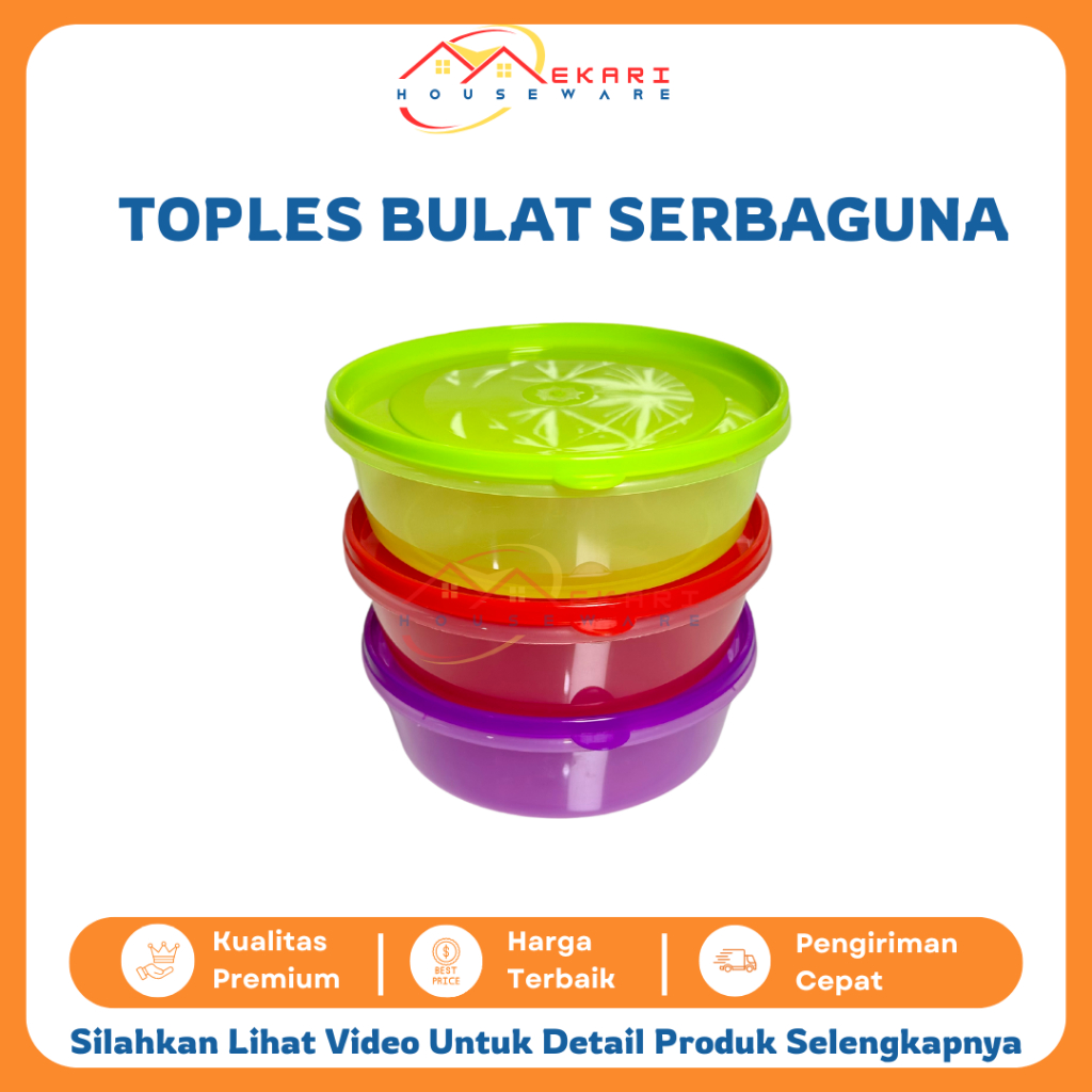Toples Kecil Warna / Sealware Serbaguna Mini / Tempat MPASI Sambal Serbaguna