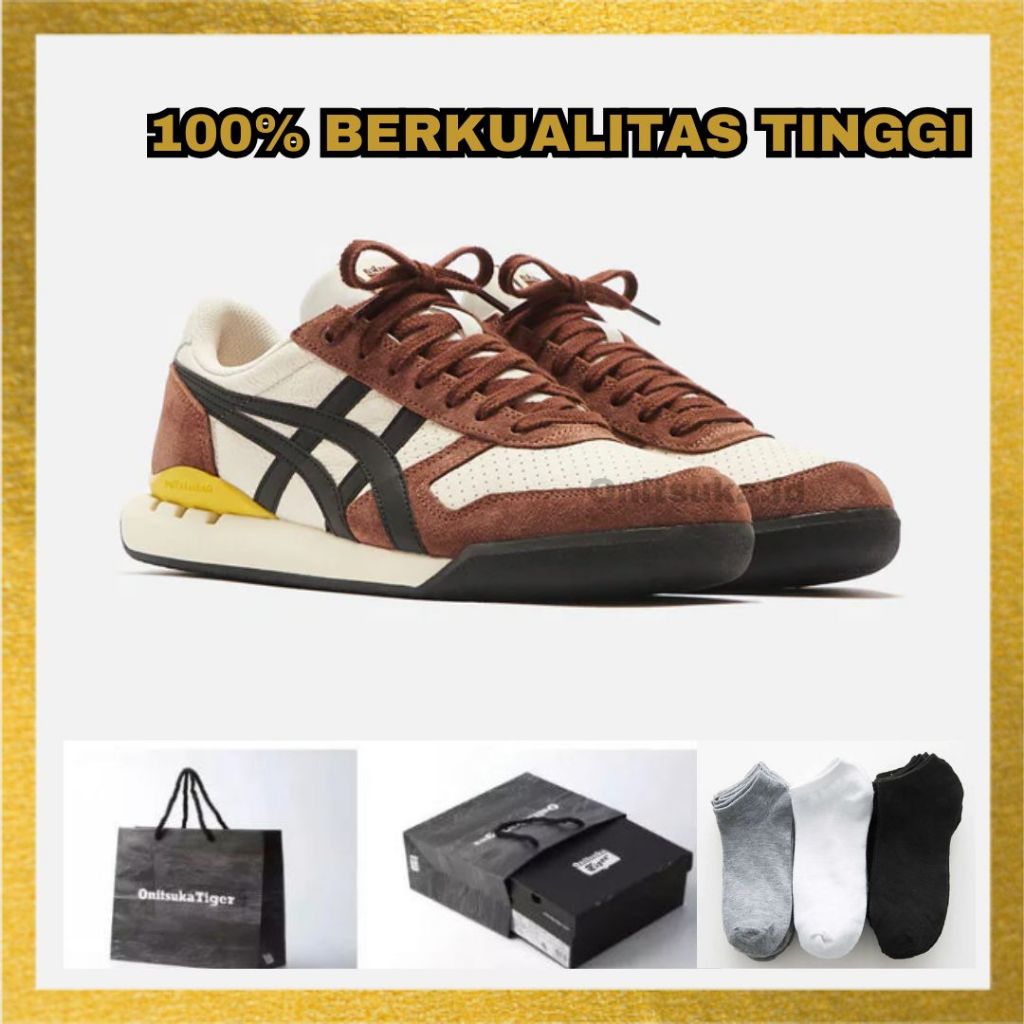 ONITSUKA TIGER - Sepatu Onitsuka Tiger Leather ULTIMATE 81 EX Brown Black