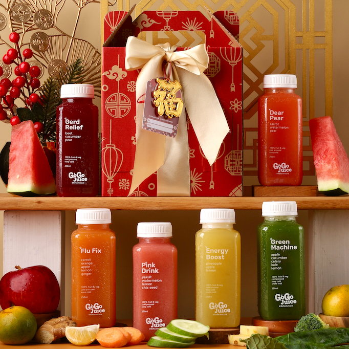 

HAMPERS IMLEK | Chinese New Year Hamper Cold Pressed Juice isi 6 atau 3 Parcel Buah Minuman Parcel Buah Parsel Jus GoGo Juice Kelapa Gading