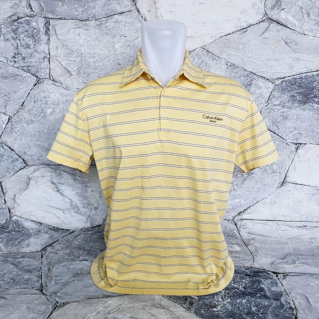 Baju Kaos Polo CALVIN KLEIN CK - Size L sd XL / LD 56 cm - Original - Second