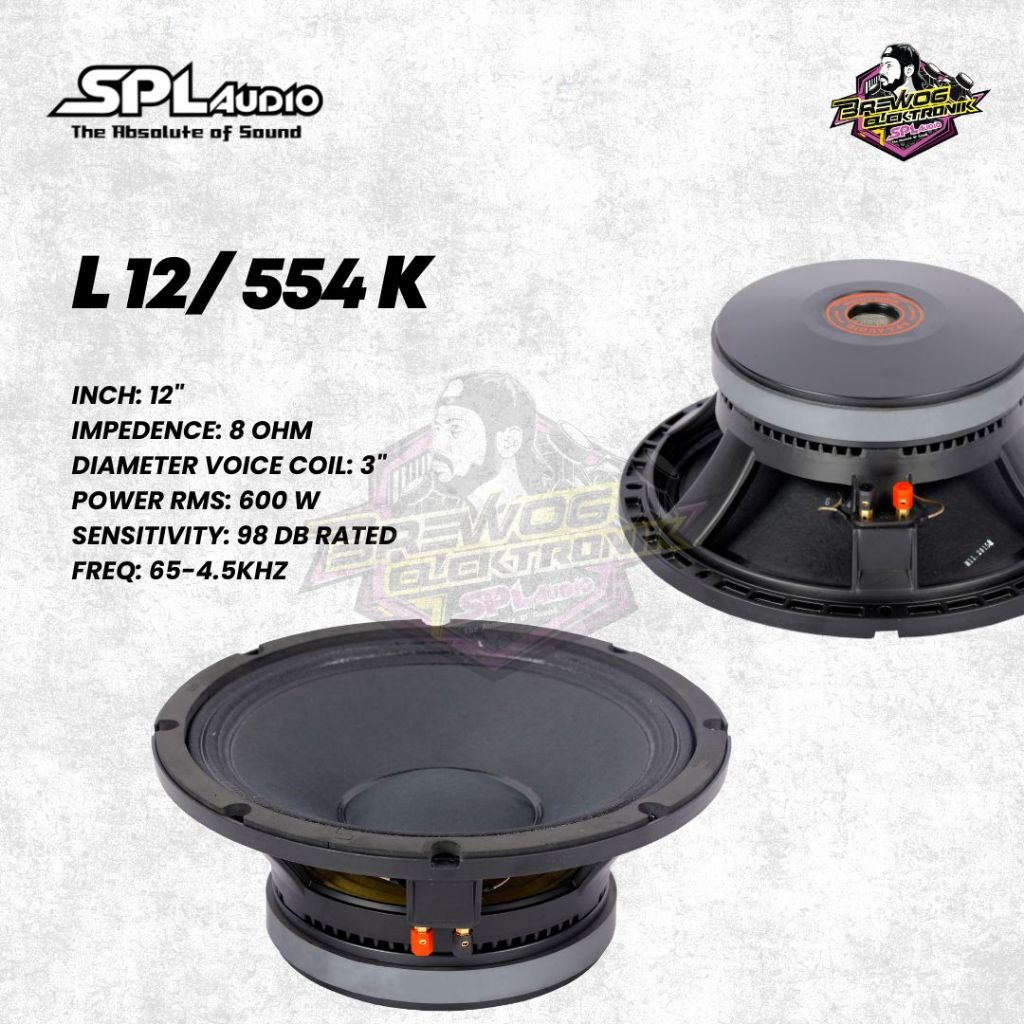 ORIGINAL PRODUK  BREWOG SPL AUDIO SPEAKER 12INCH L 12/554K