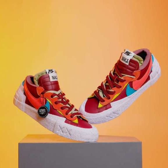 Blazer Low Sacai Kaws Red 100% Original