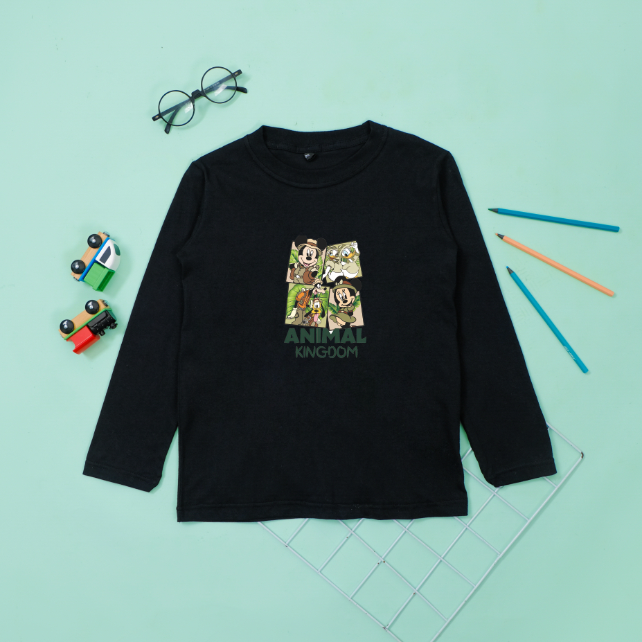 Kaos Anak Lengan Panjang Animal Kingdom Usia 1-12 Tahun Baju Kaos Anak perempuan Motif Disney Animal