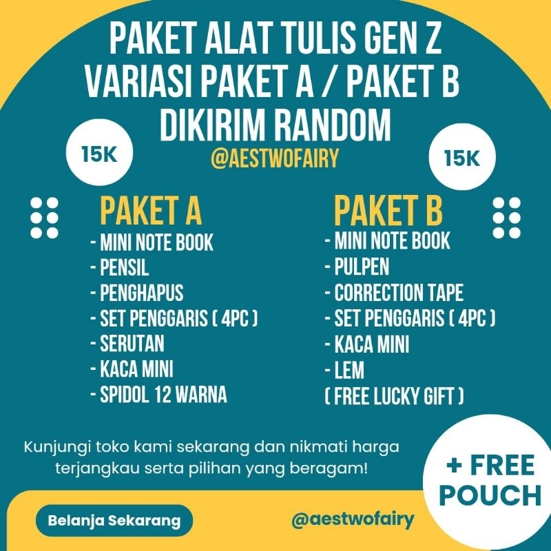 

PAKET ALAT TULIS GEN Z
