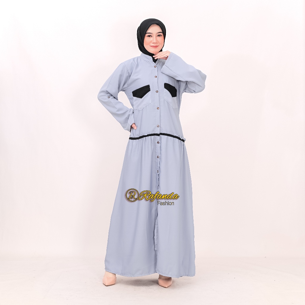 Rafanda Gamis Wanita Bahan Morena Dress Muslim Termurah