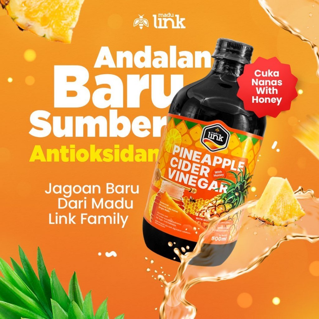 

LINK - Cuka Nanas With Honey - Pineapple Cider Vinegar Organic 500ml