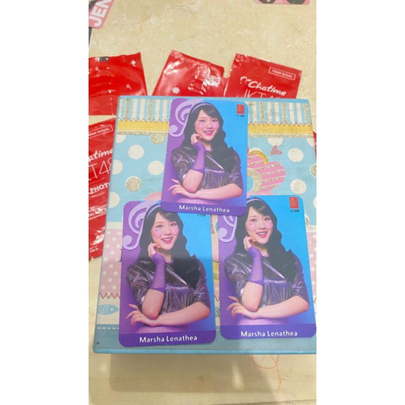 PHOTOCARD JKT48 OFFICIAL X CHATIME Original Marsha Gita Gracia Muthe