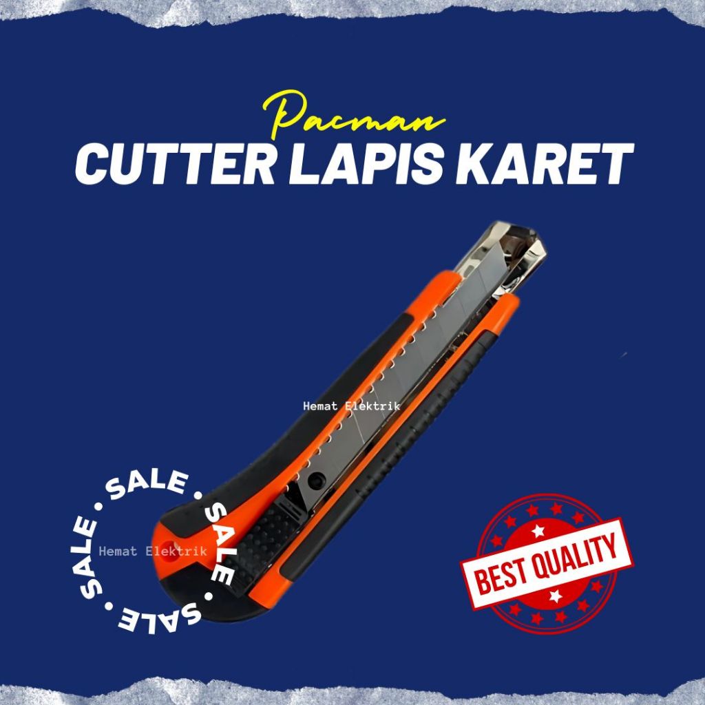 

Cutter Besar Pisau Cuter Lapis Karet Kater Stainless Tebal Grip Geser