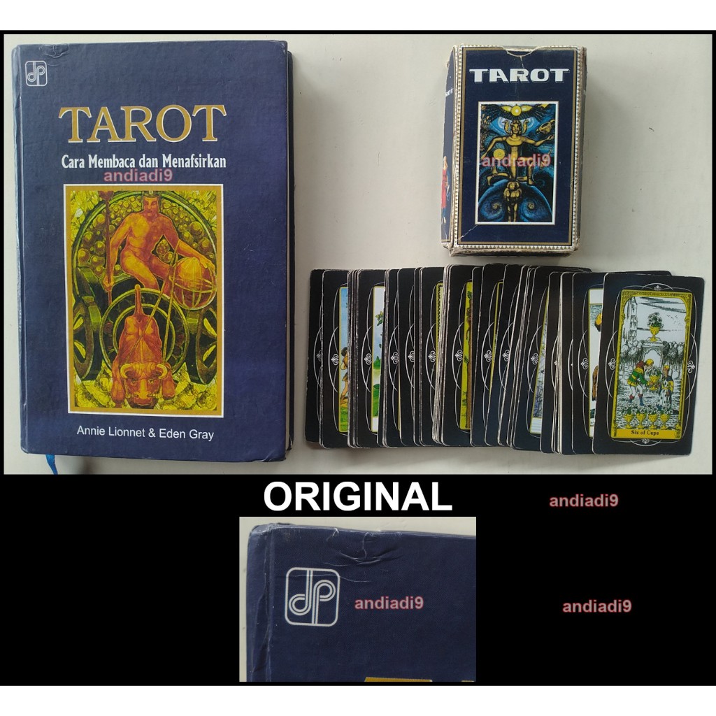 BUKU TAROT CARA MEMBACA DAN MENAFSIRKAN PLUS 1 SET KARTU 78 LEMBAR ANNIE LIONNET & EDEN GRAY HARDCOV