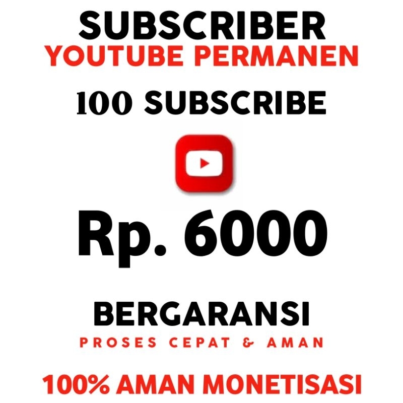 SUBSCRIBER YOUTUBE PERMANEN MONETISASI TERMURAH