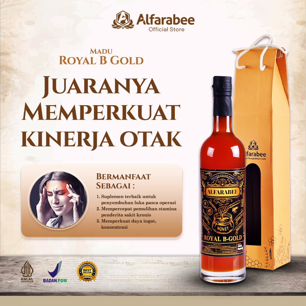 

Madu Royal B-Gold Menguatkan Kinerja Otak | Royal Jelly Bee Pollen Propolis - Alfarabee Asli Murni