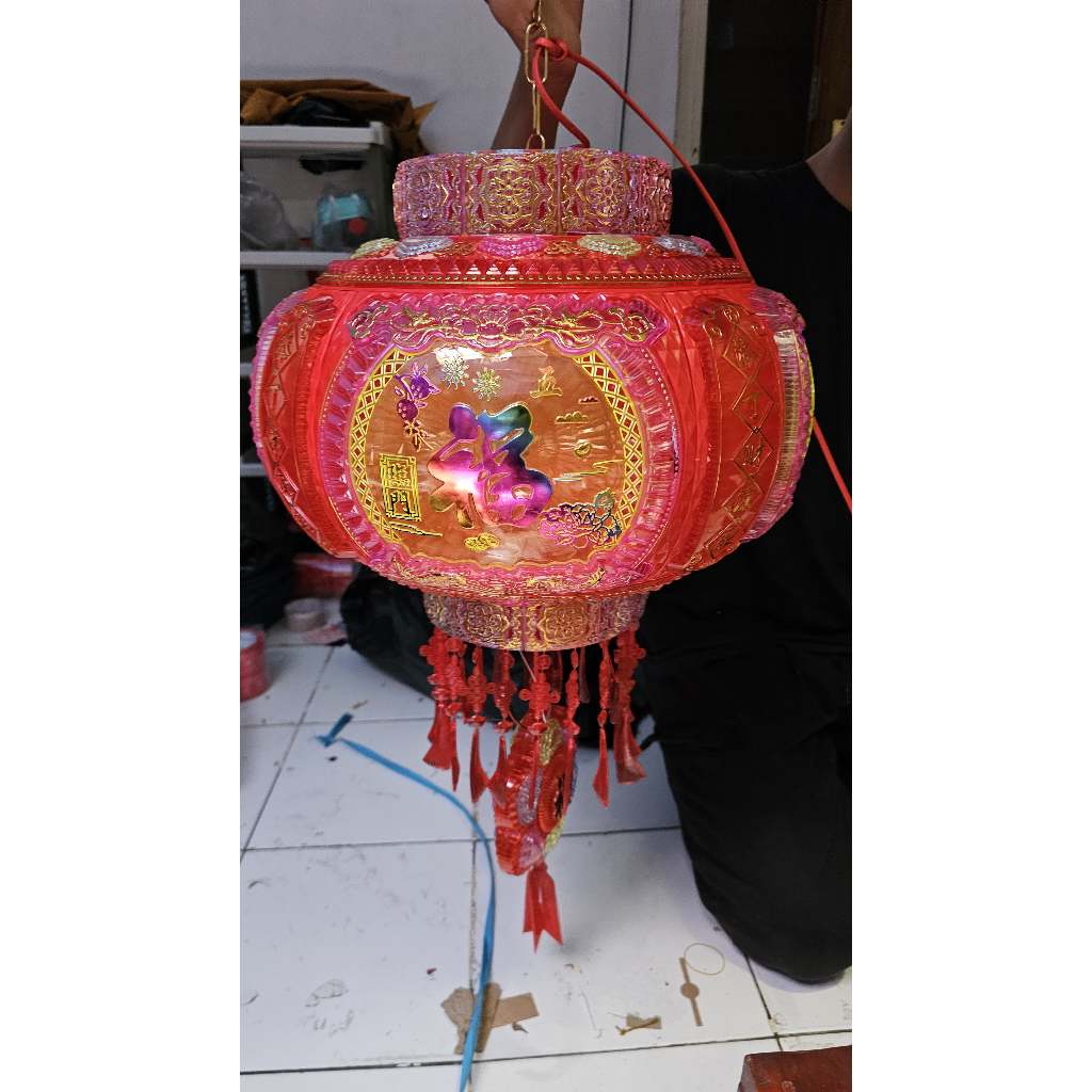 Lampu Hias Lampion Putar LED FUK Imlek 2025