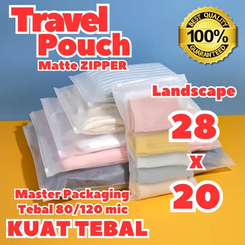 PLASTIK PENYIMPANAN ZIPPER Model Landscape 28x20 / ZIPPER STORAGE BAG / ZIPPER ORGANIZER BAG