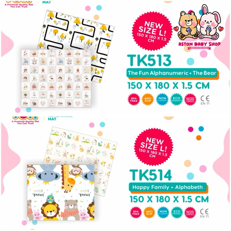 Yofi XPE Playmat Size L 180x150x1,5 cm - Karpet Bermain Anak / Roll Playmat