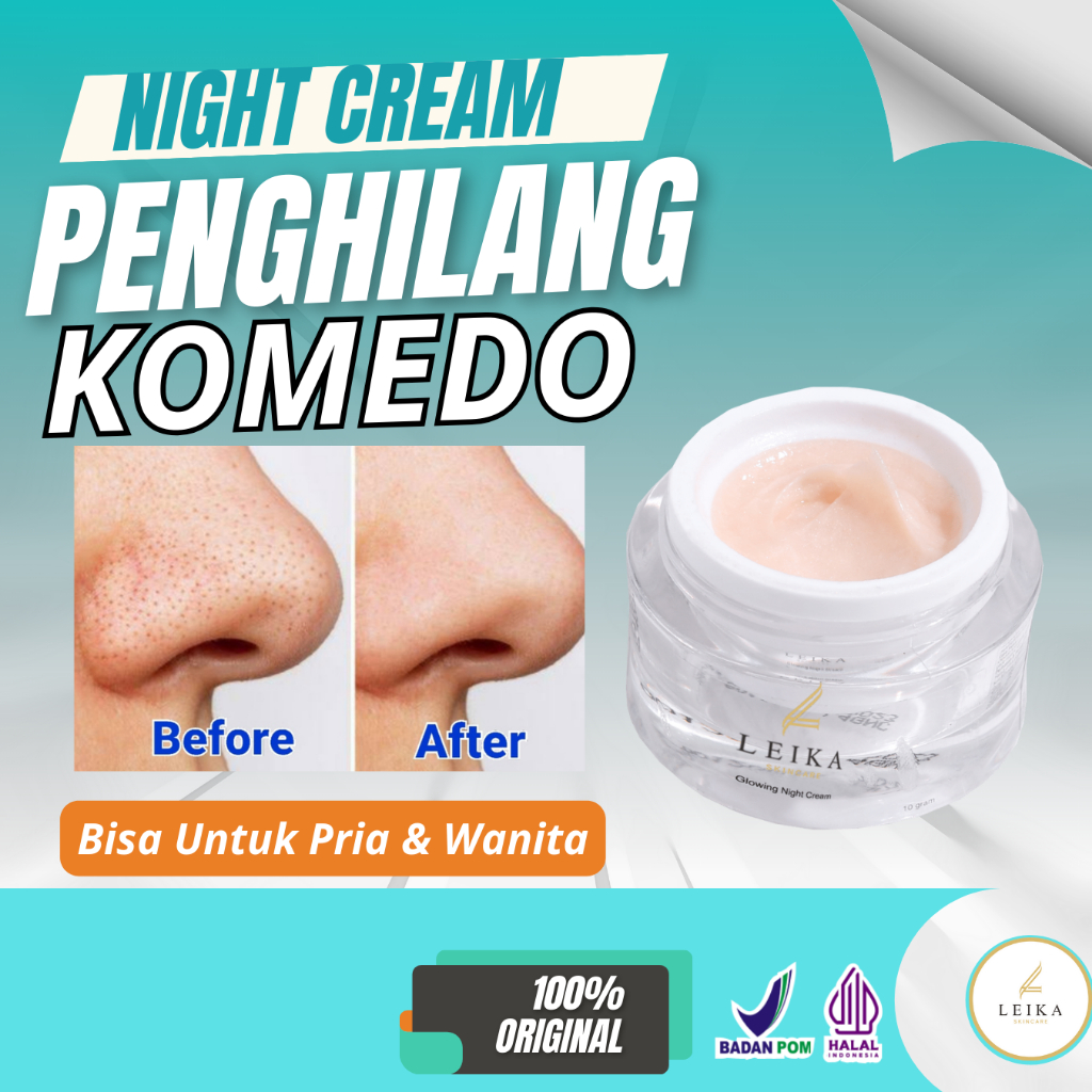 Night Cream Pengangkat komedo Penghilang Komedo 100% Original Ampuh penghilang komedo dan pori pori 