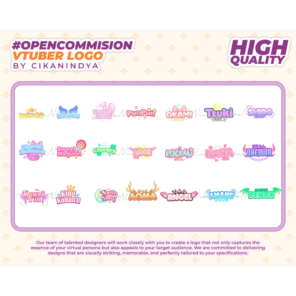 Jasa Buat Custom Vtuber Logo - Ciptakan Identitas Brand Anda dengan Unik dan Menarik