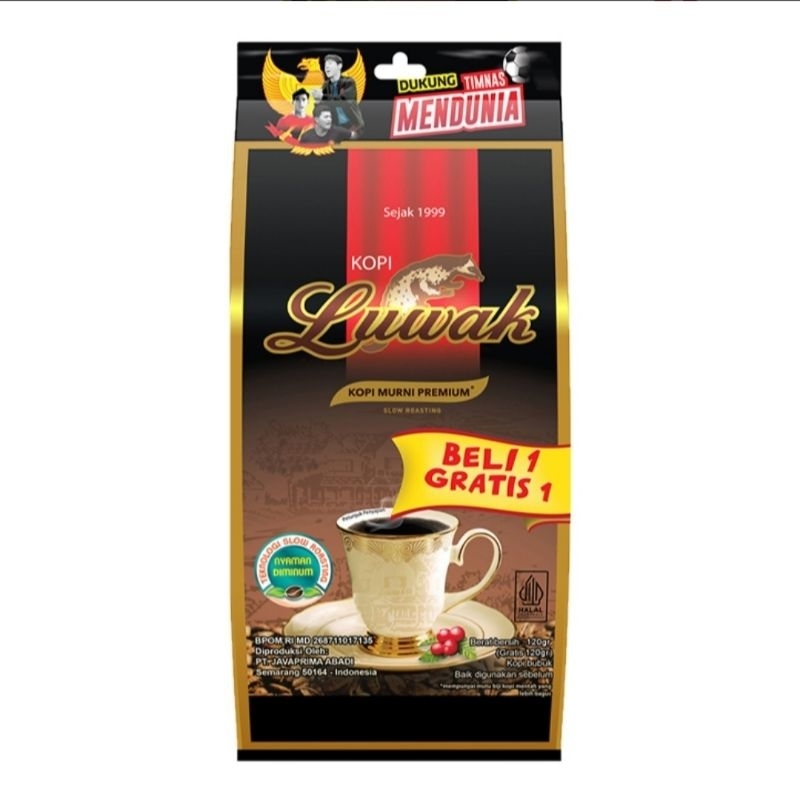 

Luwak Kopi Murni Premium beli 1 gratis 1 kemasan 110 g (2 × 110 g)