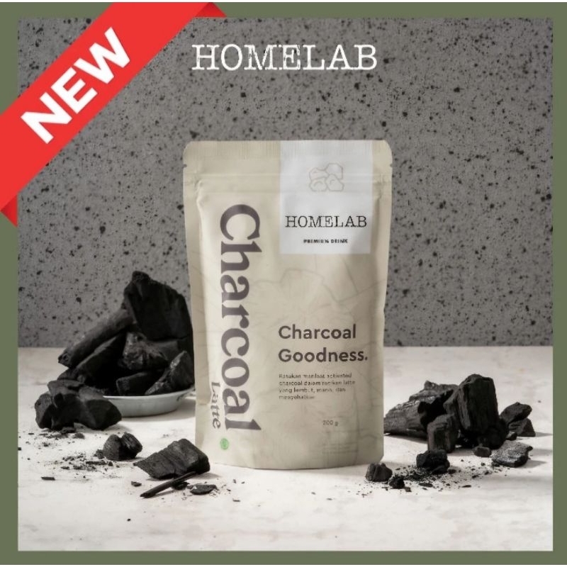 

HOMELAB | CHARCOAL latte - 200gr | Bubuk Minuman PREMIUM Powder Drink