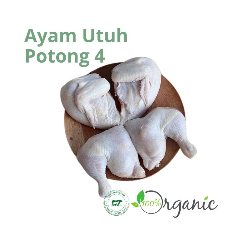 

Ayam Utuh Potong 4 / Ayam Karkas - Ayam Organik Berkah Chicken - Nora Healthy Food