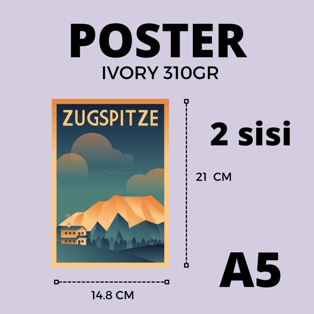 

[2 SISI A5] 310gr CETAK POSTER CUSTOM MURAH KPOP POSTER IVORY ARTPAPER 310gr